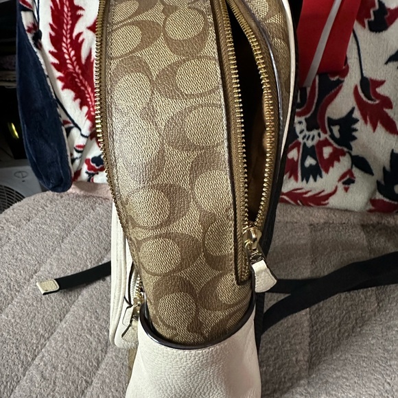 coach rucksack brown & white backpack - Picture 8 of 8